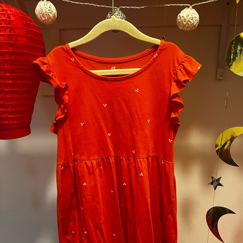 Girls 6x/7 cotton flutter HM dress